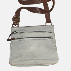 Fossil Gray and Brown Crossbody